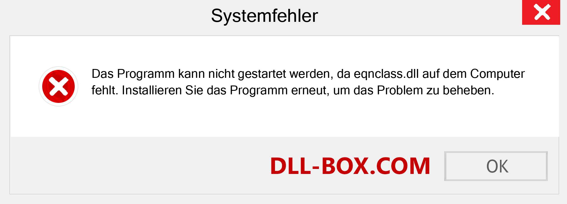 eqnclass.dll-Datei fehlt?. Download für Windows 7, 8, 10 - Fix eqnclass dll Missing Error unter Windows, Fotos, Bildern