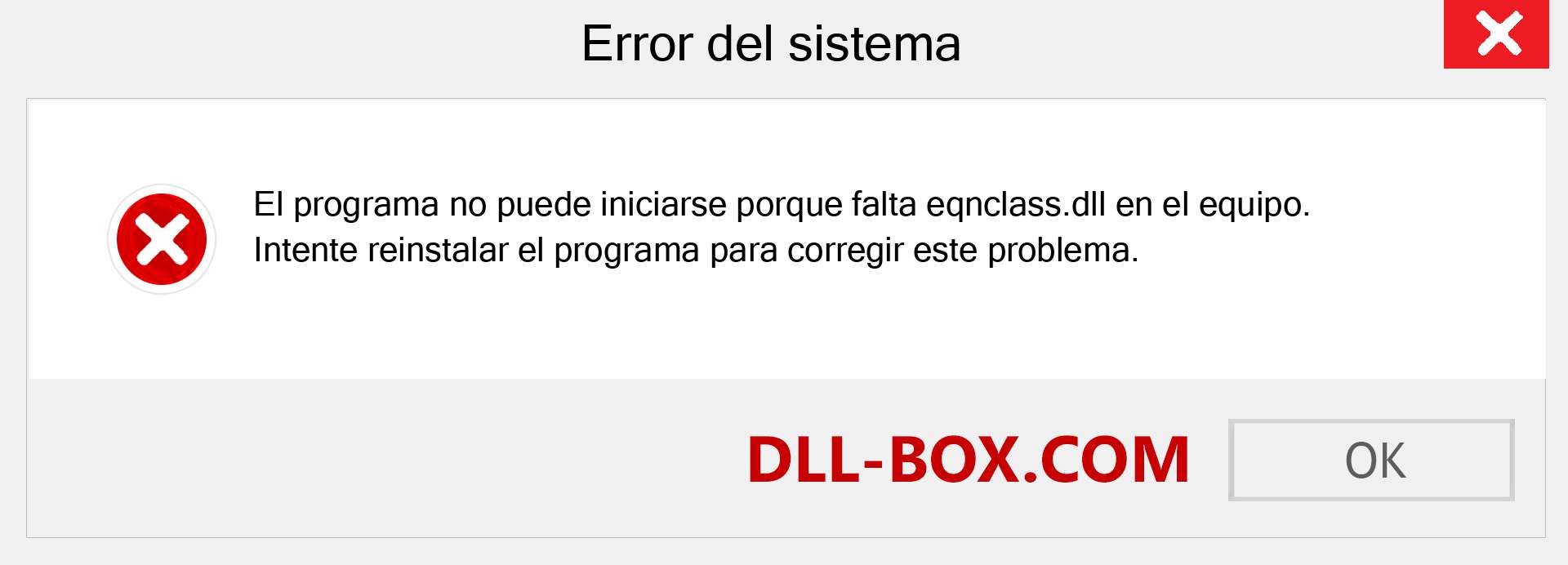 ¿Falta el archivo eqnclass.dll ?. Descargar para Windows 7, 8, 10 - Corregir eqnclass dll Missing Error en Windows, fotos, imágenes